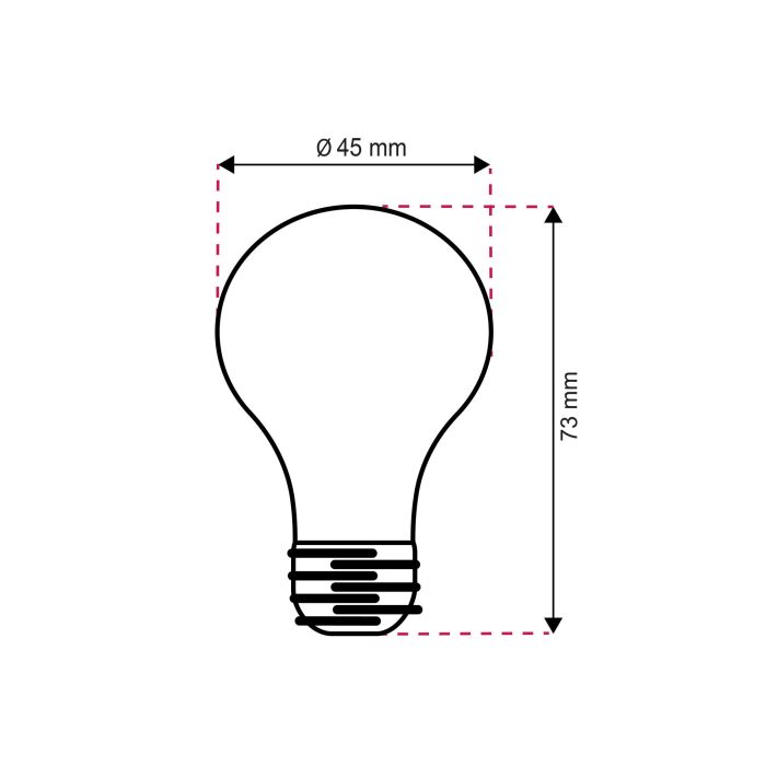 20-pack Horan E27 LED kogellamp warm wit, 4w