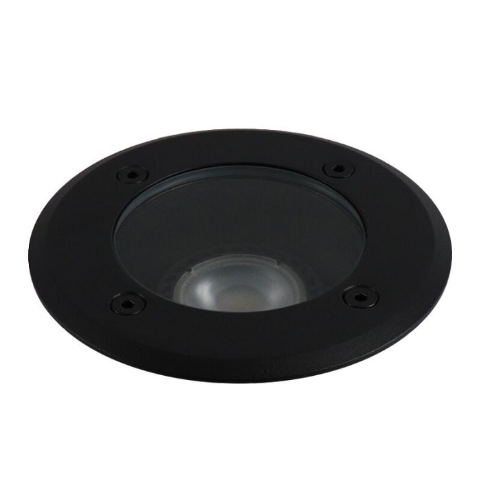 Zwarte grondspot, Clenton, aluminium, IP44