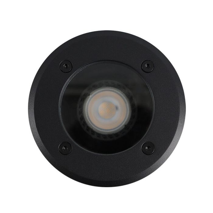 Zwarte grondspot, Clenton, aluminium, IP44