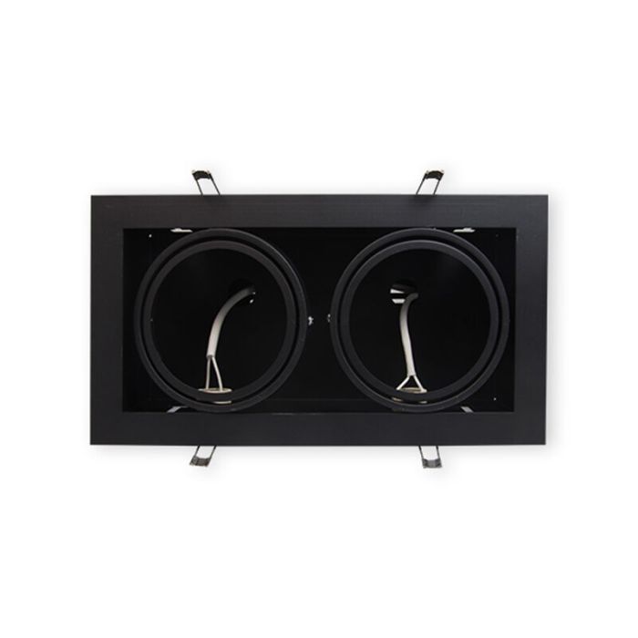Zwarte inbouwspot Noreen, aluminium, AR111