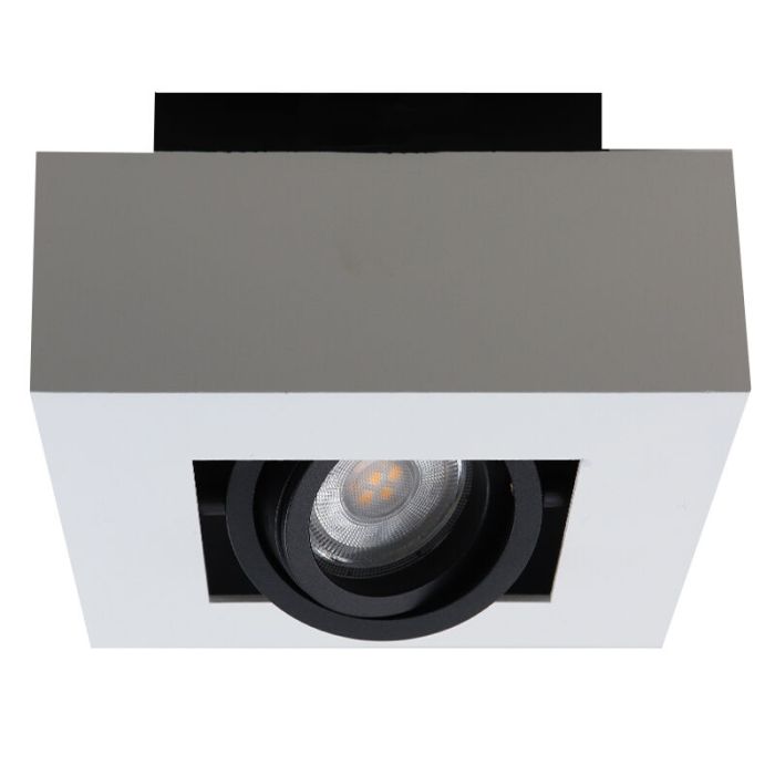 Witte opbouwspot Noraly, aluminium, modern