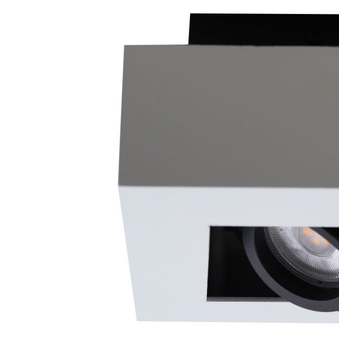 Witte opbouwspot Noraly, aluminium, modern
