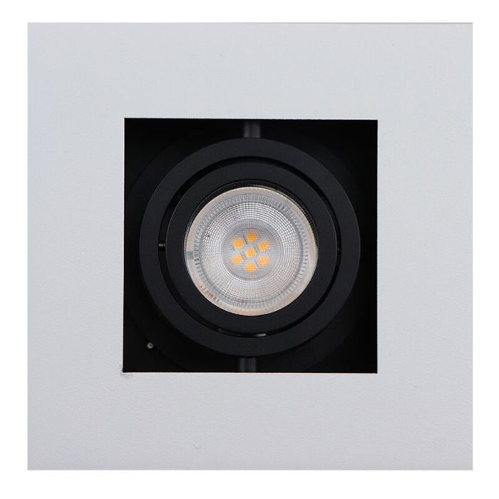Witte opbouwspot Noraly, aluminium, modern
