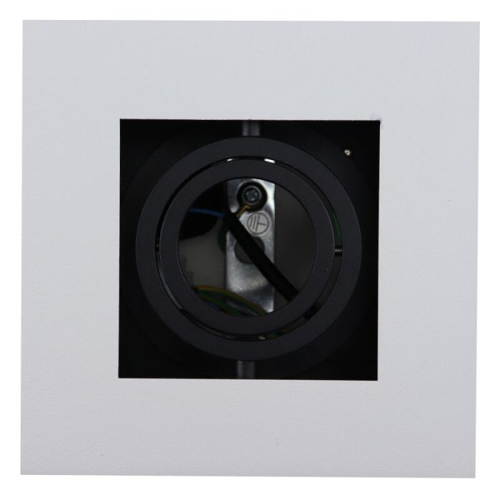 Witte opbouwspot Noraly, aluminium, modern