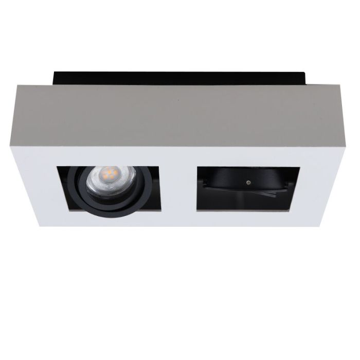 Witte opbouwspot Noraly, aluminium, modern
