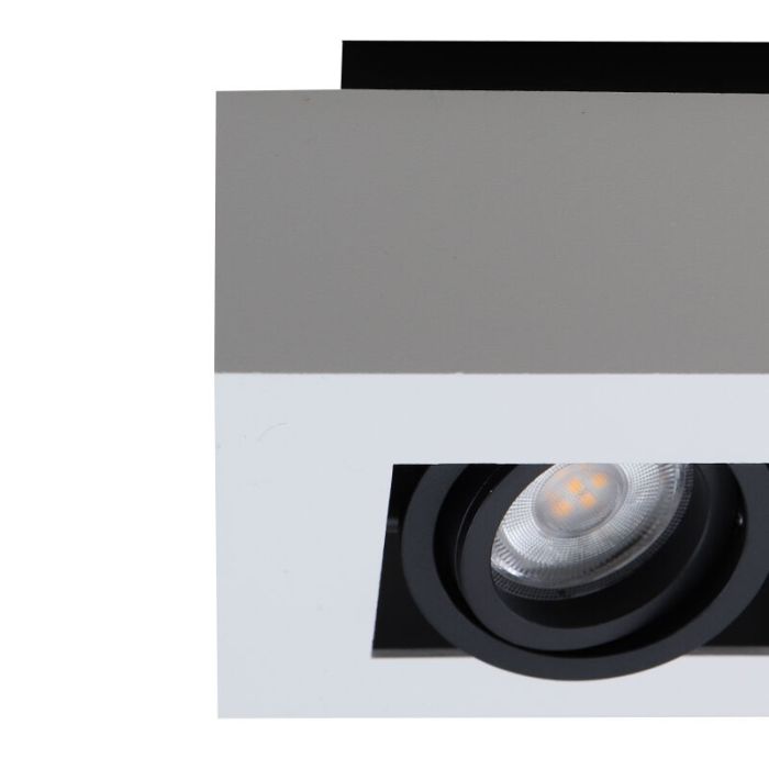 Witte opbouwspot Noraly, aluminium, modern