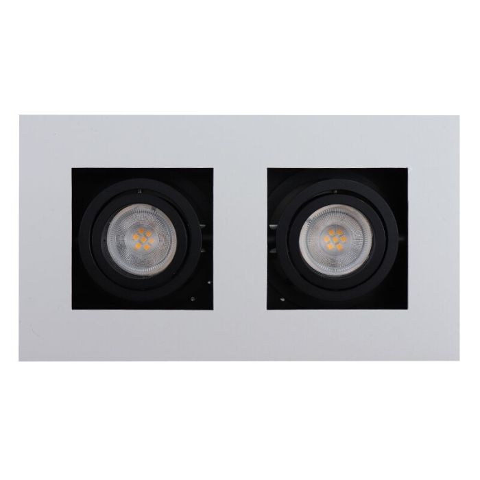 Witte opbouwspot Noraly, aluminium, modern