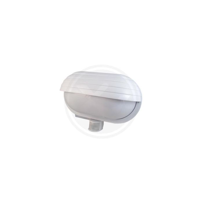 Kunststof buiten wandlamp met bewegingssensor wit, Killian, IP44