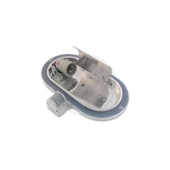 Kunststof buiten wandlamp met bewegingssensor wit, Killian, IP44