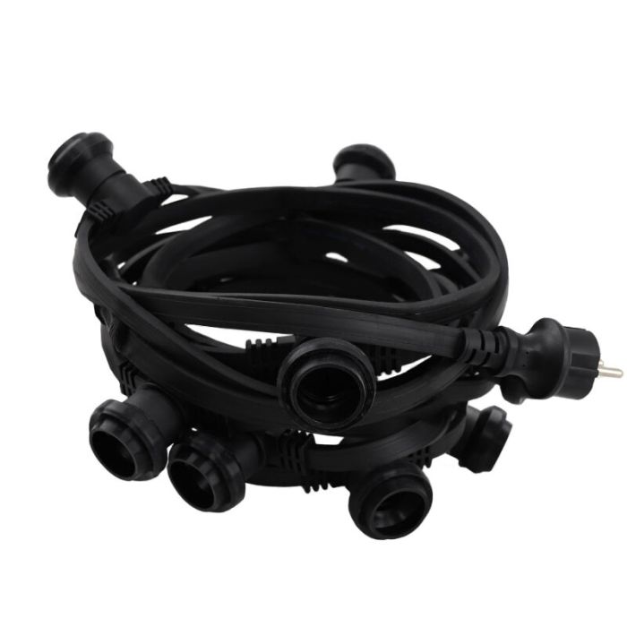 5m prikkabel, 10 fittingen