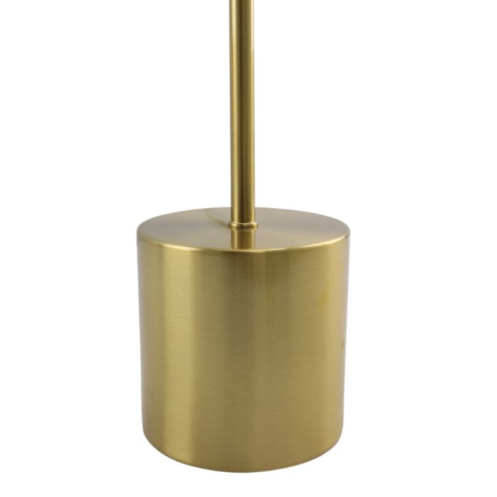 Aluminium vloerlamp zonder kap messing, Rika, met schakelaar