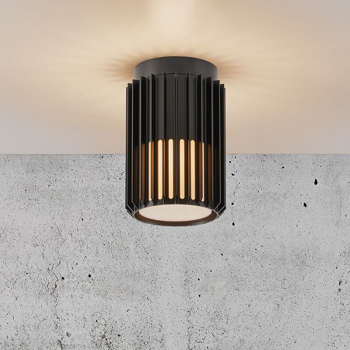Zwarte buitenlamp design, Aludra, IP54