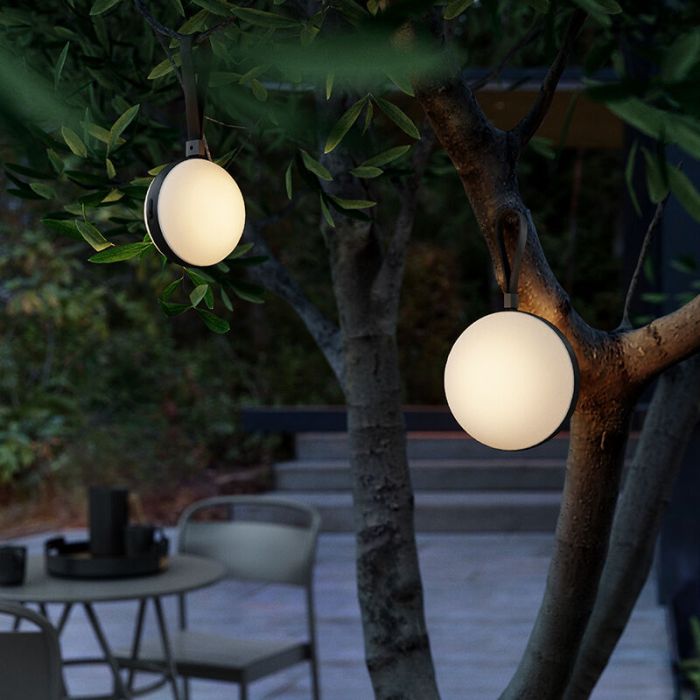 Witte buitenlamp design, Bring, 1W, 2700K LED, IP44, 3-staps dimbaar