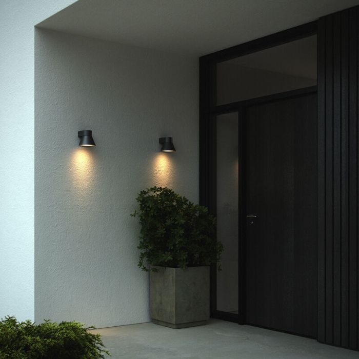 Zwarte buitenlamp modern, Kyklop, IP54