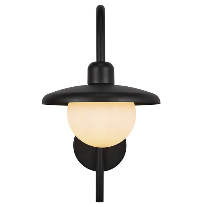 Zwarte buitenlamp klassiek, Berlo, IP44