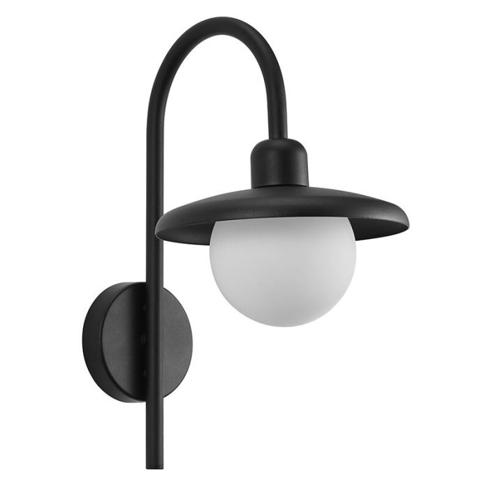 Zwarte buitenlamp klassiek, Berlo, IP44