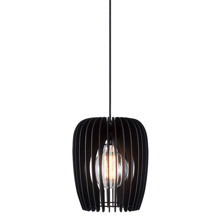 Zwarte hanglamp hout, Tribeca