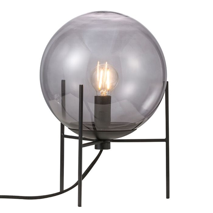 Zwarte tafellamp design, Alton, met schakelaar