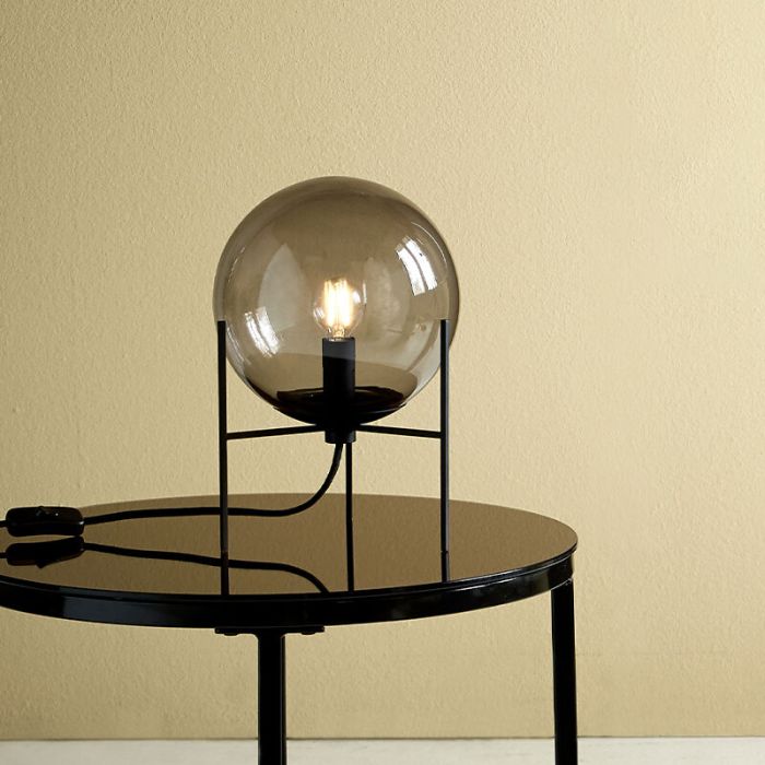 Zwarte tafellamp design, Alton, met schakelaar