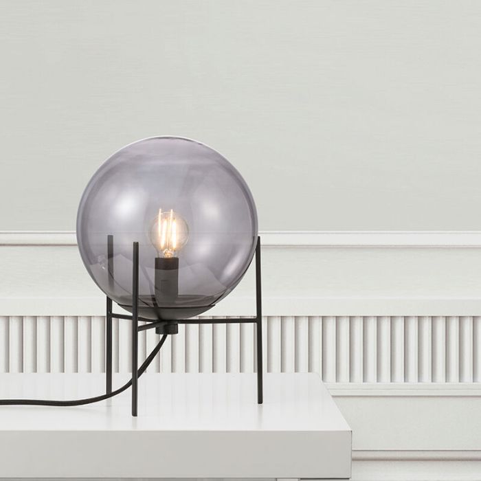 Zwarte tafellamp design, Alton, met schakelaar