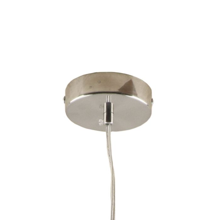 Bol hanglamp Dolf, nikkel ophangpendel, Transp. glas, 40cm