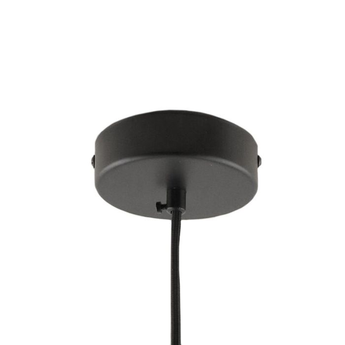 Bol hanglamp Dolf, zwarte ophangpendel, rookglas, 30cm