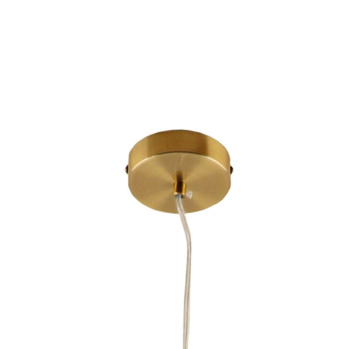 Bol hanglamp Dolf, brons ophangpendel, rookglas, 30cm