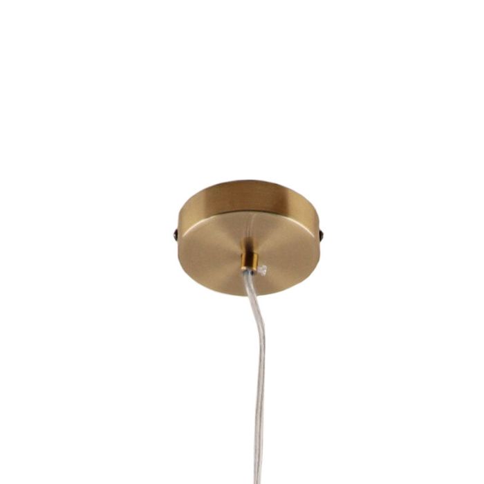 Bol hanglamp Dolf, gouden ophangpendel, rookglas, 30cm