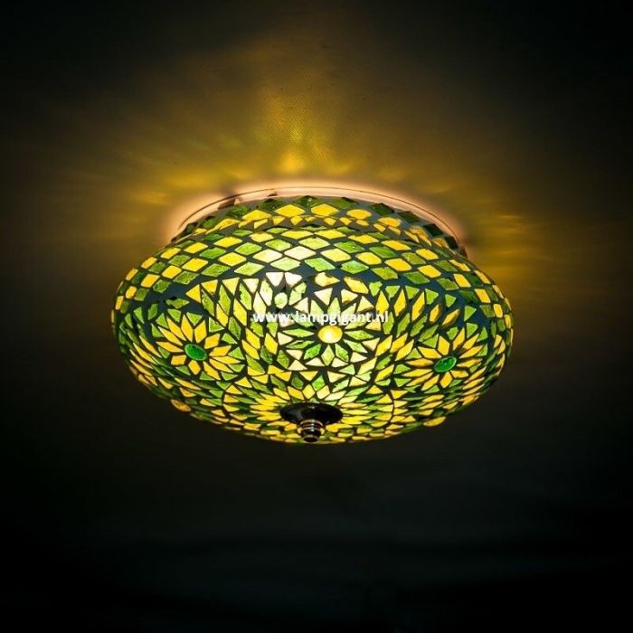 Groene oosterse plafonnière mozaïek, Mimoun