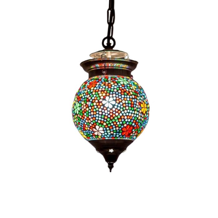 Veelkleurige oosterse hanglamp mozaïek, Nisrin