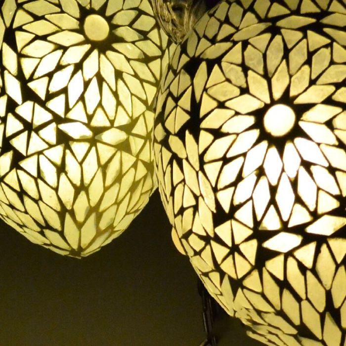 Transparante oosterse hanglamp mozaïek, Amir