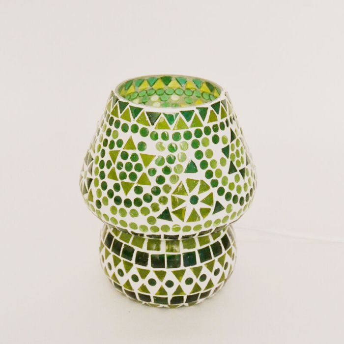 Groene oosterse tafellamp mozaïek, Rachel