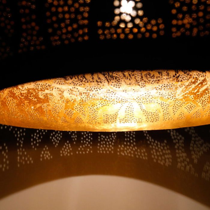 Zwarte oosterse hanglamp filigrain, Zina
