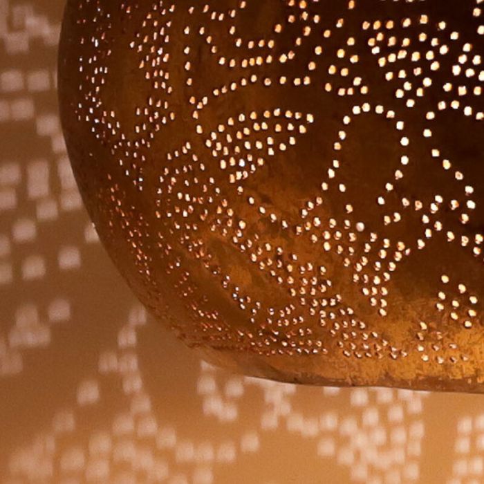 Gouden oosterse hanglamp filigrain, Zina