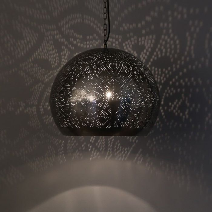 Zilveren oosterse hanglamp filigrain, Kenza