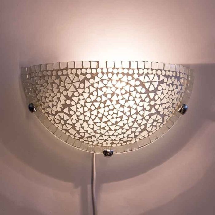 Transparante oosterse wandlamp mozaïek, Haja