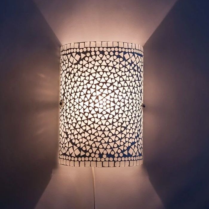 Transparante oosterse wandlamp mozaïek, Mahdia