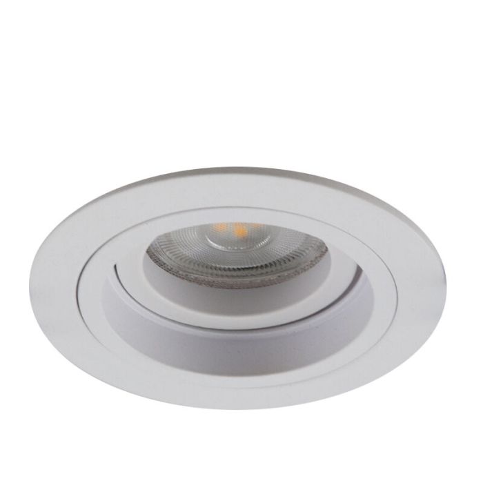 Moderne Inbouwspot Bredal, wit, rond