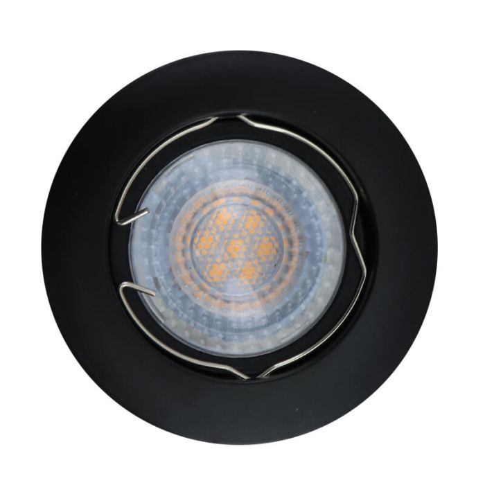 Aluminium inbouwspot zwart, Rudo