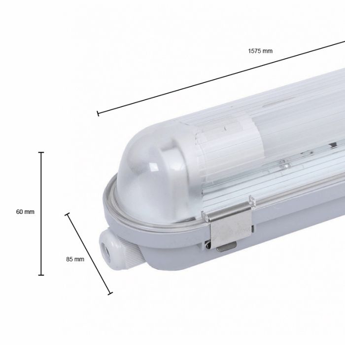 150 cm waterdicht LED TL armatuur - Suyata - voor 1 TL - IP65