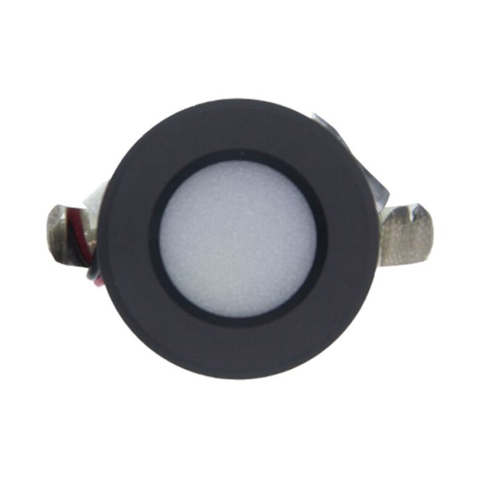 Zwarte mini inbouwspot aluminium, Philomena, 1,5W, 2700K LED, IP44