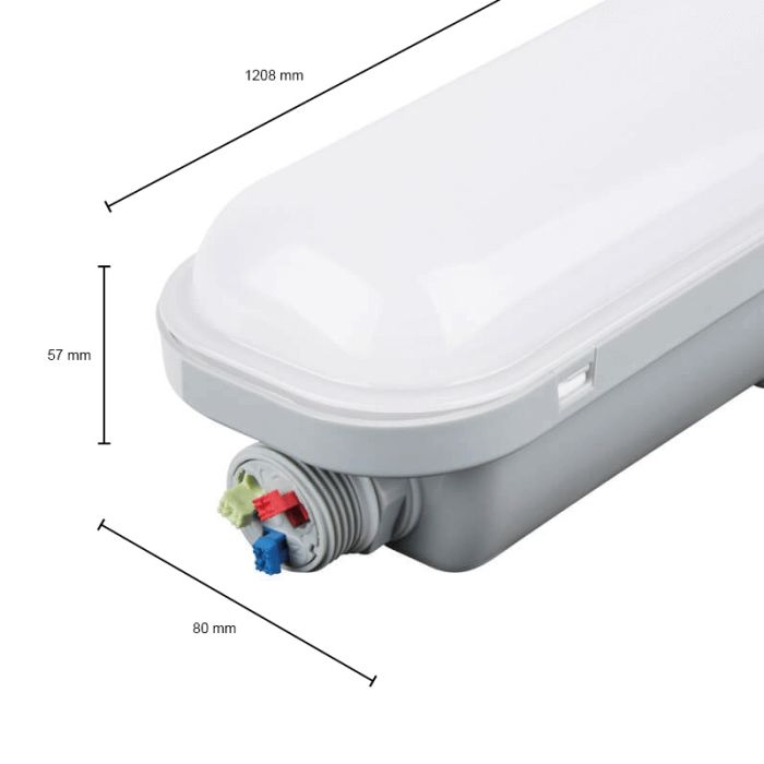 Witte LED balk, Tribun, 30W, 6000K LED, IP65