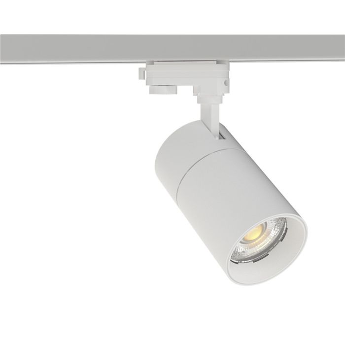 Witte 3-fase spot Rozina, 10W, white switch, dimbaar, Pro
