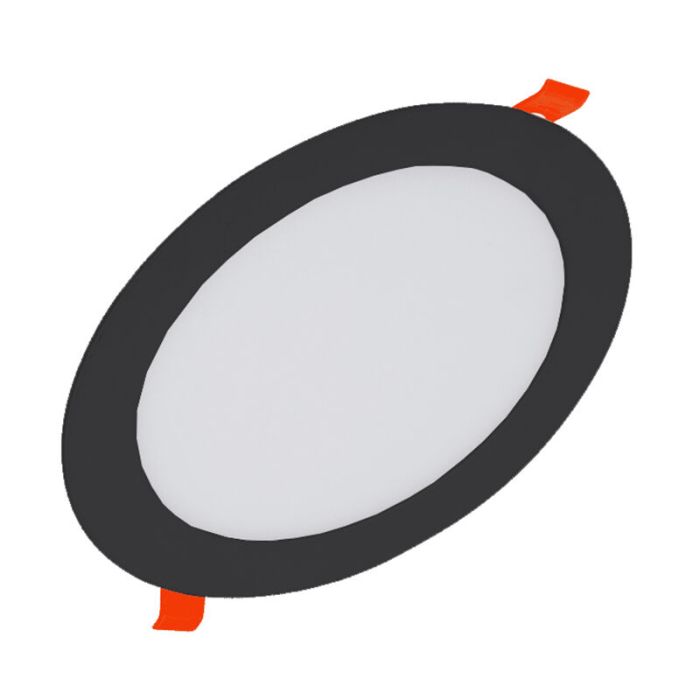 Zwarte downlight aluminium, Umbriel, 6W, 3000K LED, IP44
