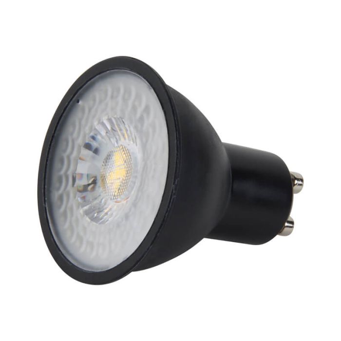 Dimbare GU10 LED lamp Antonie, zwart, 3W, 4000K
