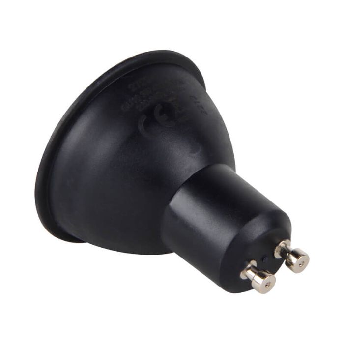 Dimbare GU10 LED lamp Antonie, zwart, 3W, 4000K