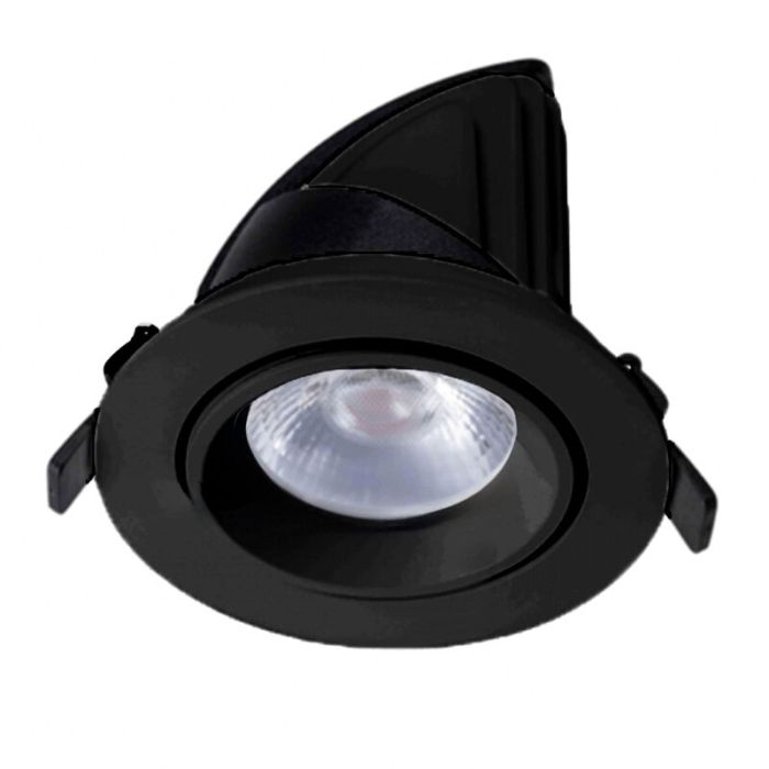 Zwarte downlight banaanspot, Shanaya, 30W, white switch LED