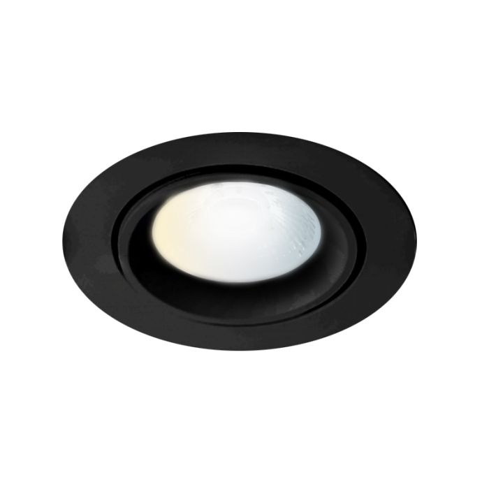 Zwarte downlight banaanspot, Shanaya, 30W, white switch LED