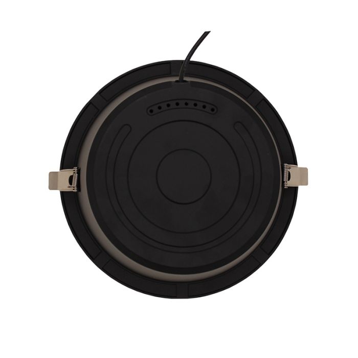 Zwarte downlight aluminium, Maud, 20W, white switch LED, IP22