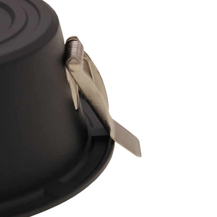 Zwarte downlight aluminium, Maud, 20W, white switch LED, IP22